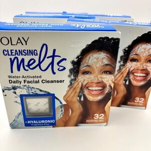 Lot of 5 Olay Face Cleansing Melts Hyaluronic Acid 32 ct Daily Facial Cleanser